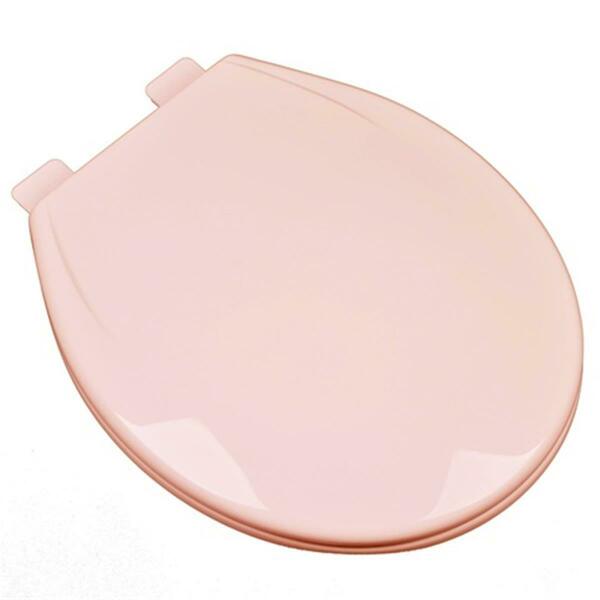 Plumbing Technologies Slow Close Plastic Round Front Contemporary Design Toilet Seat, Venetian Pink 2F1R6-20